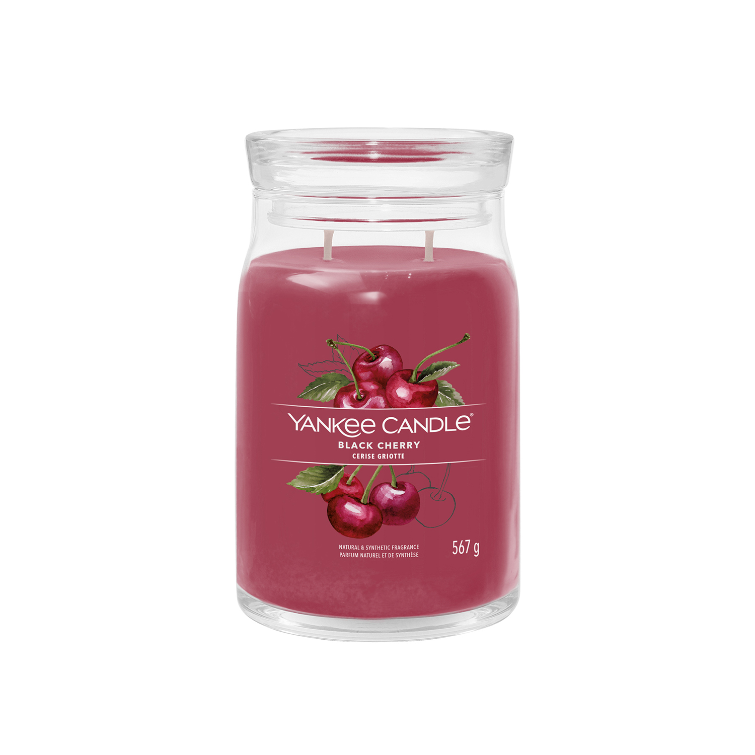 Black Cherry candela in giara grande Yankee Candle Black Cherry candela in giara grande Yankee Candle