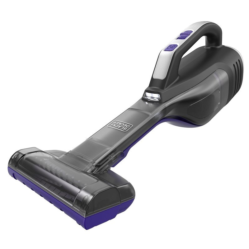 Black & Decker - Aspirabriciole Con Luci Led Pet 12v Dvd320bp-nero/viola