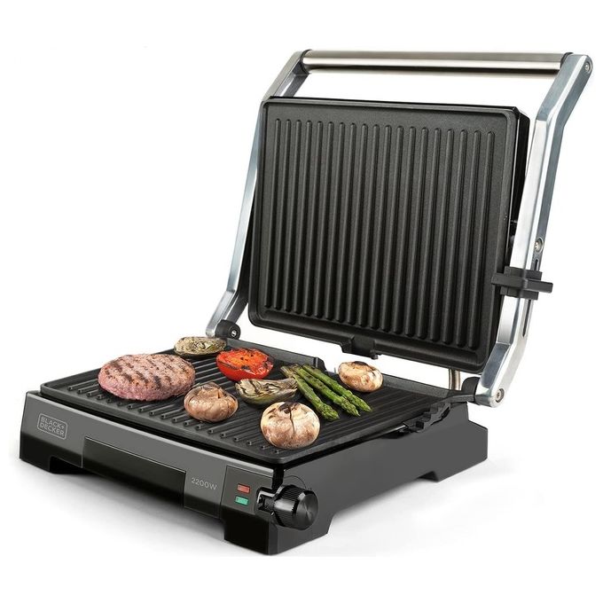 Black & Decker - Bistecchiera 2200w Bxgr2200e-nero