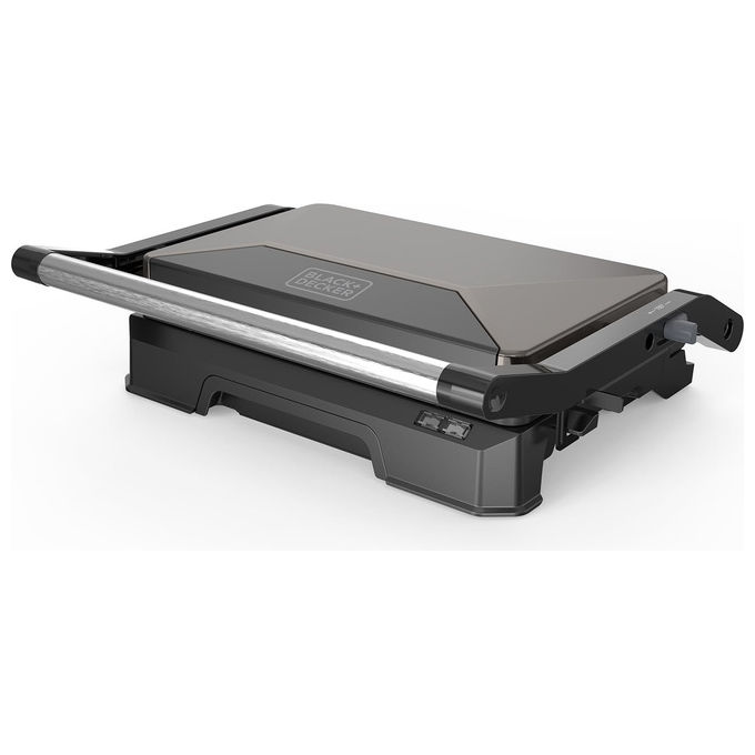 Black & Decker - Bistecchiera Compact Grill 1000w Bxgr1001e-grigio/nero