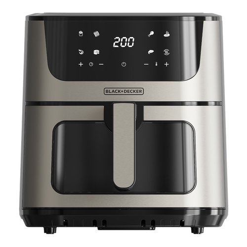 Black & Decker - Friggitrice Ad Aria Bxaf8000e-grigio/nero
