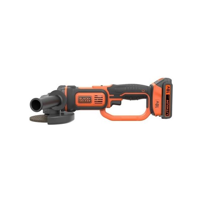 Black+decker BCG720N-XJ Smerigliatrice Angolare a Batteria 18V 125mm 8600 rpm senza batteria e caricabatteria colore Nero Black+decker BCG720N-XJ Smerigliatrice Angolare a Batteria 18V 125mm 8600 rpm senza batteria e caricabatteria colore Nero