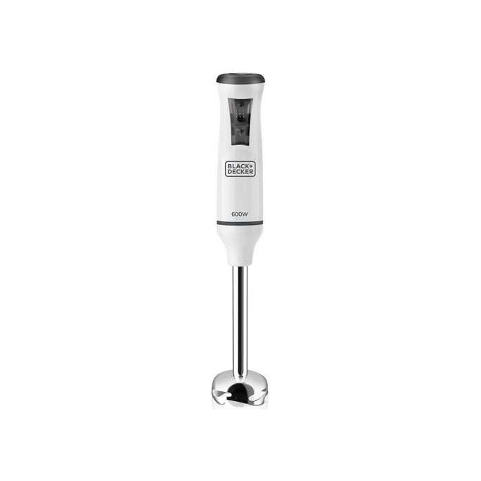 Black+Decker BXHBA600E Frullatore a Immersione Potenza 600 W in Acciaio Inox Bianco