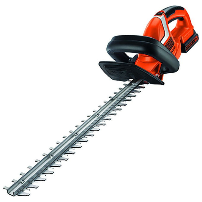 Black+Decker GTC1845L20-QW Tagliasiepi a Batteria 18V 2Ah Doppia Lama 45cm 1300 spm Tecnologia E-Drive colore Nero