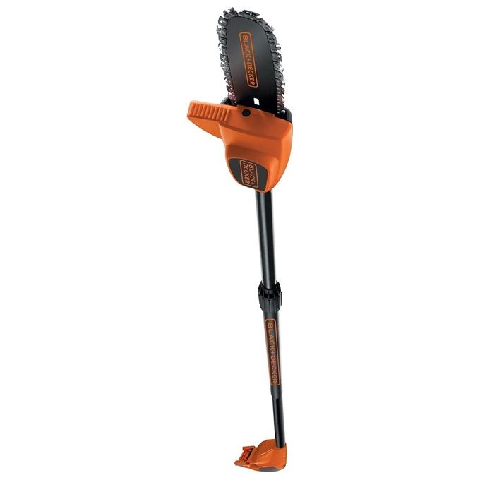 Black+decker Sega Potatrice Batteria Litio 18V Unita' Senza Battera E E Caricabatterie Ricarica 4H Barra 20 Cm Capacita' Massima Taglio 17Cm Asta Regolabile Fino 25M Motore in Linea Autonomia Fino a 130 Tagli 3.5Cm