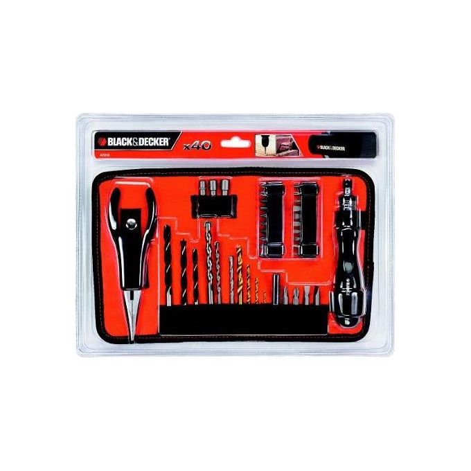 Black+Decker set per Foratura e Avvitatura con Cacciavite a Cricchetto in Astuccio Black+Decker set per Foratura e Avvitatura con Cacciavite a Cricchetto in Astuccio
