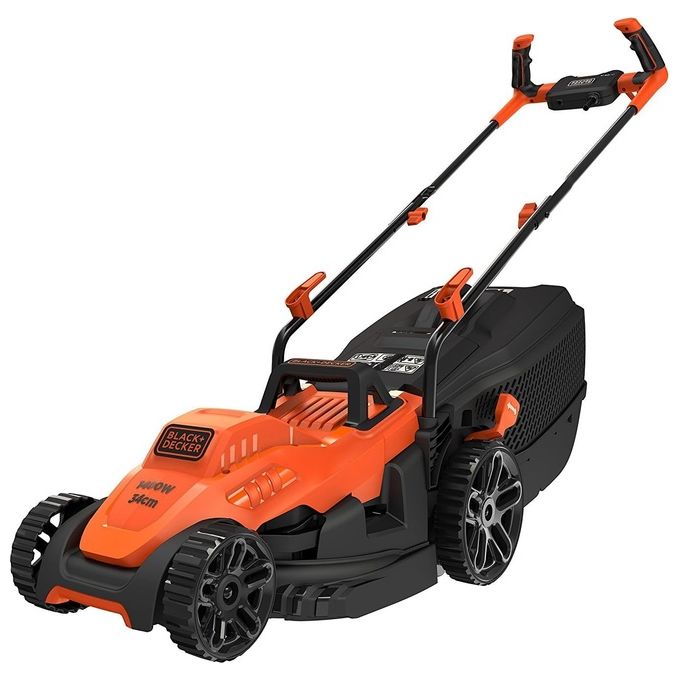 Black+Decker Tosaerba Elettrico 1400W Lama 34cm con Telaio Polypropilene e Impugnatura Bike Black+Decker Tosaerba Elettrico 1400W Lama 34cm con Telaio Polypropilene e Impugnatura Bike