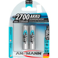 Blister 2 X Accu, AA, 2700mAh AA / HR6 Nichel-Metallo Idruro (NiMH), Batteria
