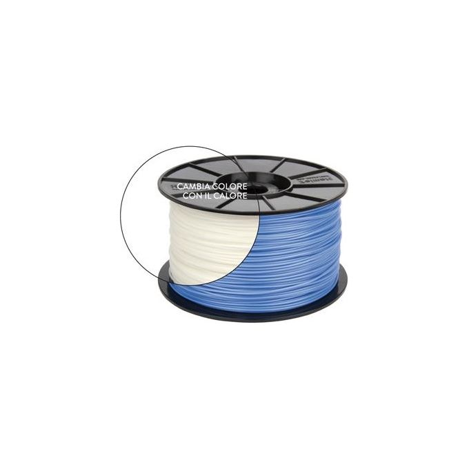 Bobina filo stampa 3D Filamento Abs 1,75 mm Blu e Bianco HP3DXROLB2WT