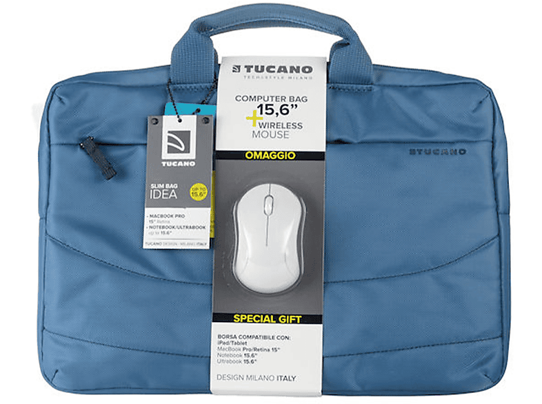 BORSA+MOUSE TUCANO BUNDLE BAG+MOUSE WIRELESS