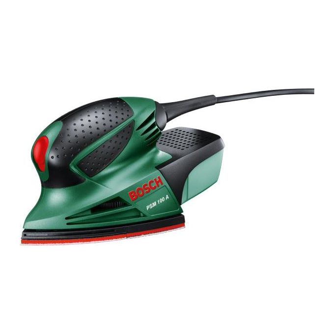 Bosch 0 603 3B7 000 PSM 100 A Levigatrice palmare 100 W 26000 OPM Velcro colore Nero Verde Rosso Bosch 0 603 3B7 000 PSM 100 A Levigatrice palmare 100 W 26000 OPM Velcro colore Nero Verde Rosso