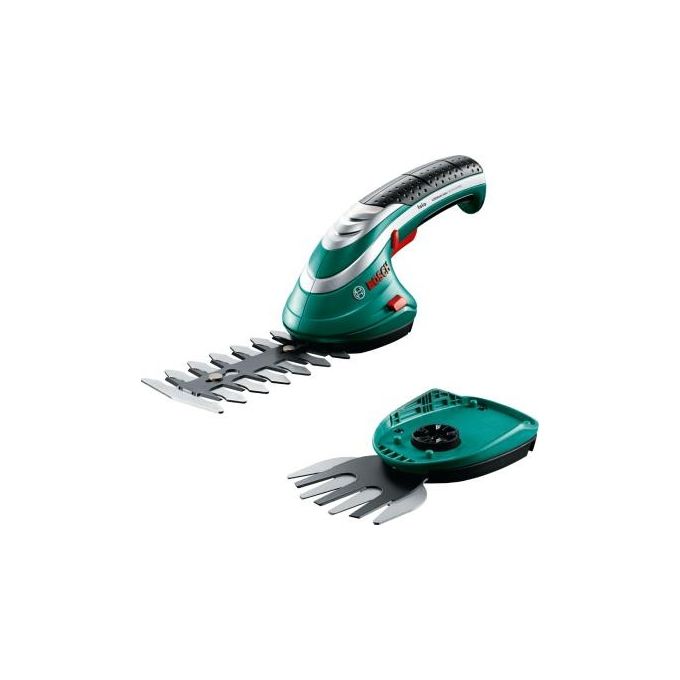 Bosch 0600833102 Isio Forbici Tosaerba a Batteria 3,6V Li-Ion 1,5 Ah lama 8 cm sistema MultiClick colore Nero Verde