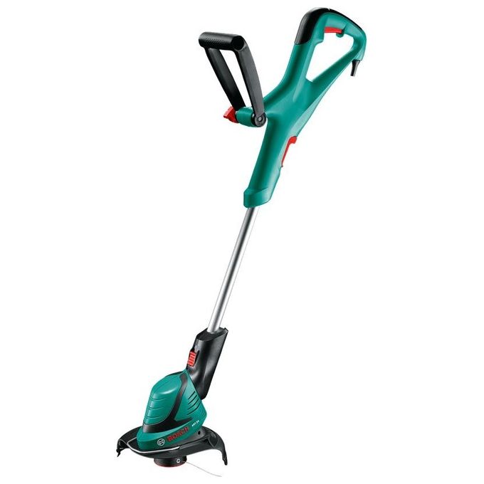 Bosch 06008A5800 ART 24 Tagliabordi Elettrico 400 W Diametro Taglio 24 cm Regolazione Altezza 80 115 cm con Testa Girevole colore Alluminio Nero Verde Rosso