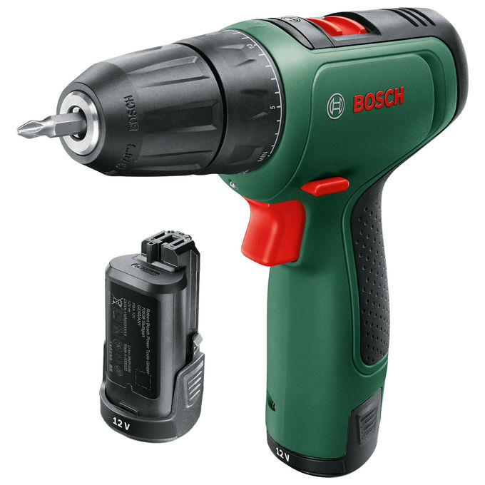 Bosch 06039D3007 EasyDrill 1200 Trapano Avvitatore a Batteria 12 V 2x PBA 12V 1 5 Ah Mandrino Rapido Luce Integrata colore Verde Nero Bosch 06039D3007 EasyDrill 1200 Trapano Avvitatore a Batteria 12 V 2x PBA 12V 1 5 Ah Mandrino Rapido Luce Integrata colore Verde Nero