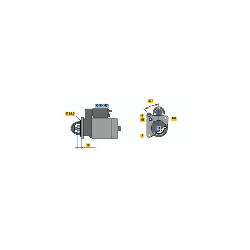Bosch 0986021651 Motorino Di Avviamento 12v 1,40kw 11 Denti As-pl Ud19445s
