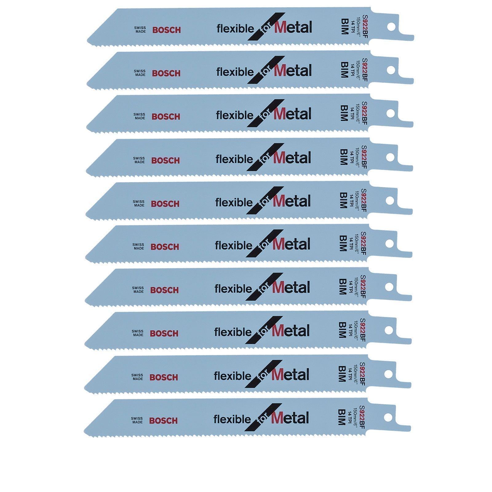 Bosch 10x Lama Sega A Sciabola S 922 Bf Flessibile Per Metallo Bosch 10x Lama Sega A Sciabola S 922 Bf Flessibile Per Metallo