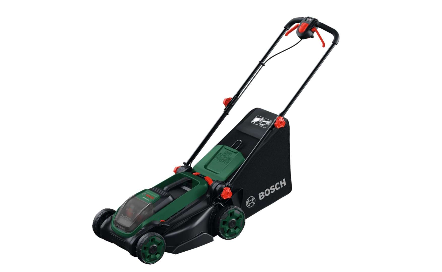 Bosch - 18v Rasaerba A Batteria Rotak 18v2-38, 2 Batterie 4.0 Ah Li-ion, Caricabatterie 06008b9m00