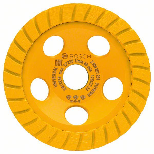 Bosch - 2 608 201 231 - Muela De Tazza De Diamante Best For Universal Turbo - 125 X 22,23 X 5 Mm (confezione De 1)