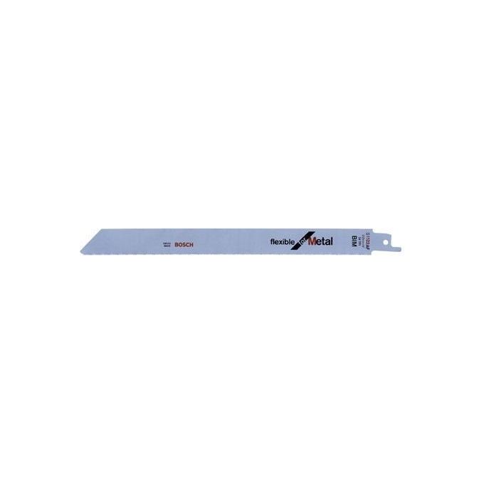 Bosch 2 608 656 018 Lama per Sega Universale Bimetallo 5 Pezzi Lunghezza 225 mm Passo Denti 1 mm Tipo Attacco 1-2 Pollice Universale colore Nero