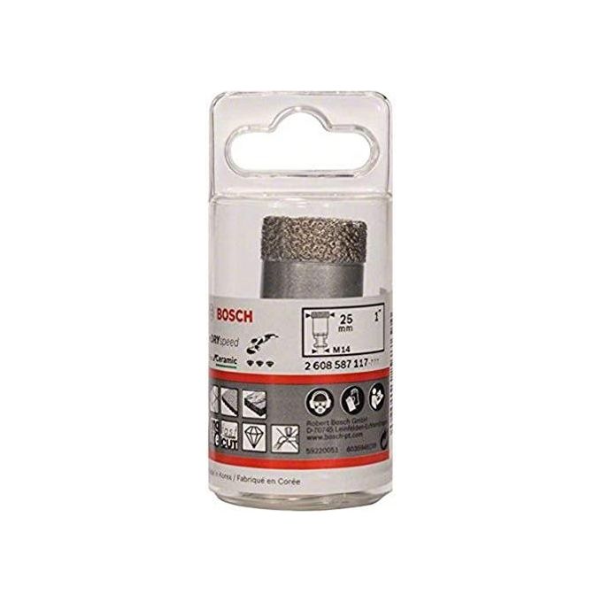 Bosch 2608587117 Dry Speed Fresa Diamantata per Foratura a Secco Ceramica e Piastrelle Dure Diametro 25 mm Lunghezza 35 mm Attacco M14 colore Nero Bosch 2608587117 Dry Speed Fresa Diamantata per Foratura a Secco Ceramica e Piastrelle Dure Diametro 25 mm Lunghezza 35 mm Attacco M14 colore Nero