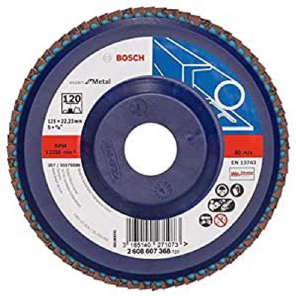 Bosch - 2608607365 - Disco Lamellare, Grana 40, Ø Disco 125 Mm, Ø Foro 22,23 Mm, 1 Pezzo Bosch - 2608607365 - Disco Lamellare, Grana 40, Ø Disco 125 Mm, Ø Foro 22,23 Mm, 1 Pezzo