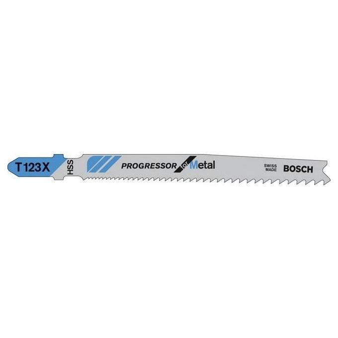 Bosch 2608638473 Progressor for Metal Lame Seghetto Alternativo T 123 X HSS 100 mm passo variabile 5 pezzi