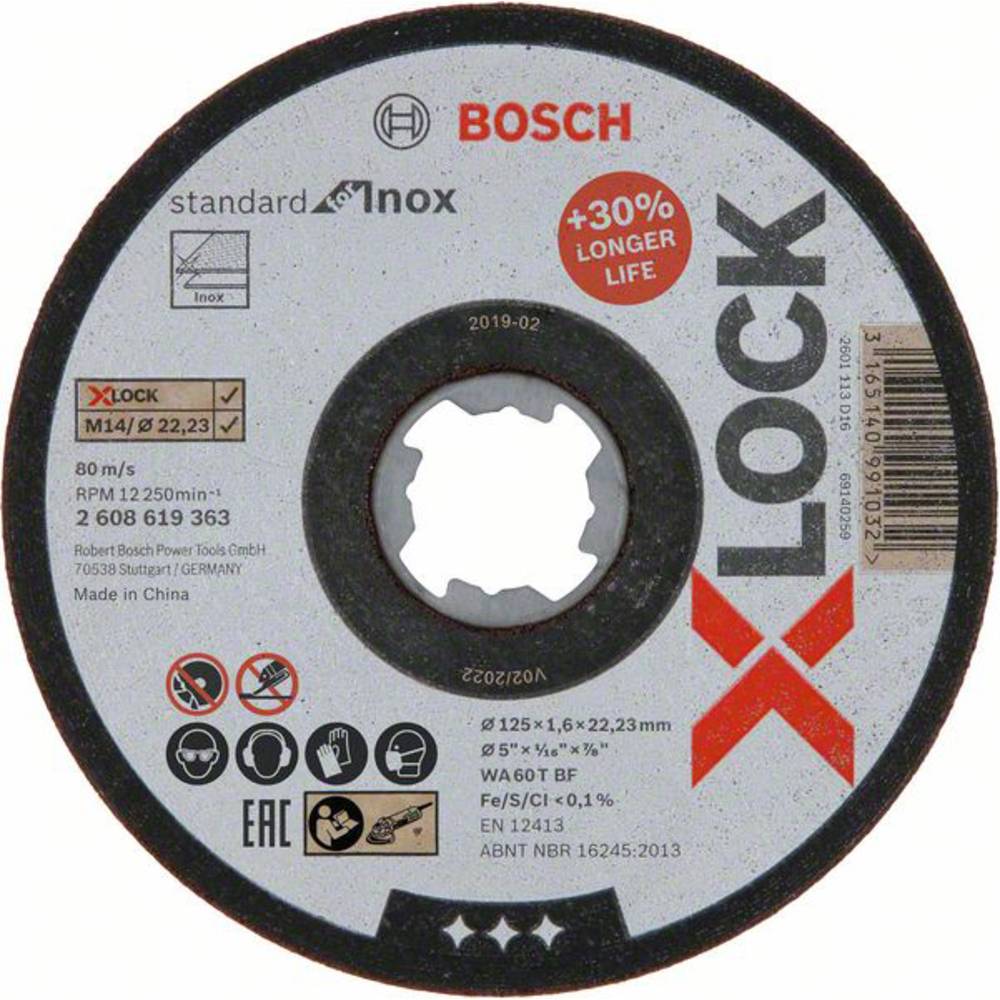 Bosch Accessori - Disco Da Taglio Per Acciaio 125x22,23 Mm 2608619363 Bosch Accessori - Disco Da Taglio Per Acciaio 125x22,23 Mm 2608619363