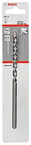 Bosch - Accessories 1x Punte Da Calcestruzzo Cyl-3 (per Calcestruzzo, Ø 7 X 90 150 Mm, Accessorio Perforatrice A Percussione)