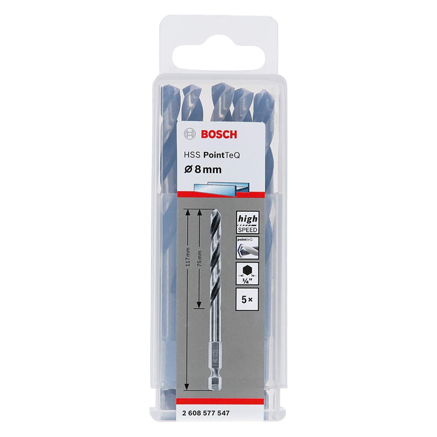 Bosch - Accessories 2608577547 2608577547-hss - Punta Esagonale Per Trapano A 5 Punte