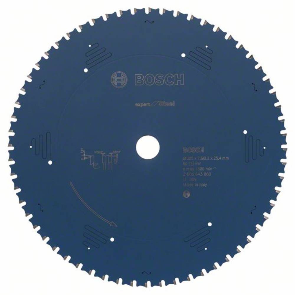 Bosch - Accessories Expert For Steel 2608643060 Lama Circolare 305 X 25.4 X 2.2 Mm Numero Di Denti: 60 1 Pz. Bosch - Accessories Expert For Steel 2608643060 Lama Circolare 305 X 25.4 X 2.2 Mm Numero Di Denti: 60 1 Pz.