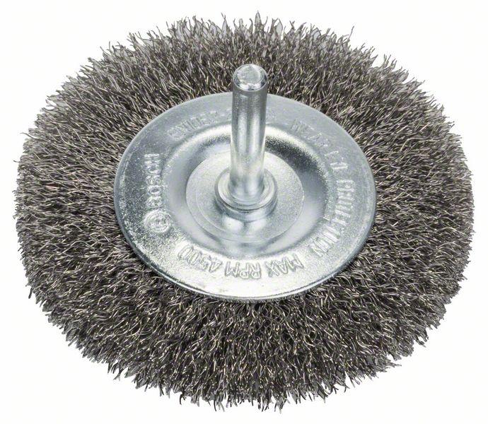Bosch - Accessories Spazzola A Disco - Filo Ondulato - 80 Mm, 0,2 Mm, 4 Mm Ø Gambo 6 Mm 2608622123 1 Pz.