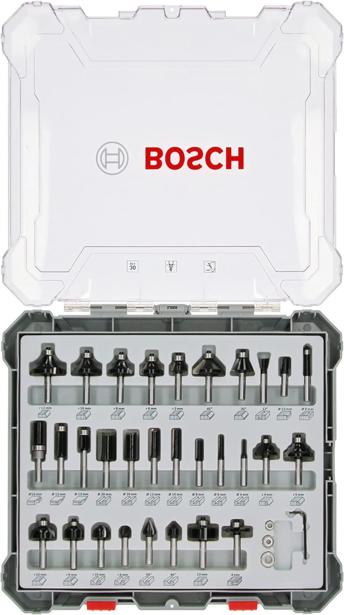 Bosch - Confezione Da 30 Frese Miste A Codolo Da 6 Mm 2607017474
