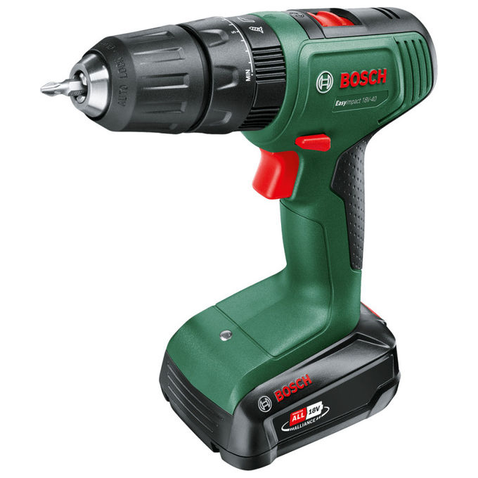 Bosch EasyImpact 18V-40 4053423232592 Trapano Avvitatore a Batteria 18 V 2 Ah Nero Verde