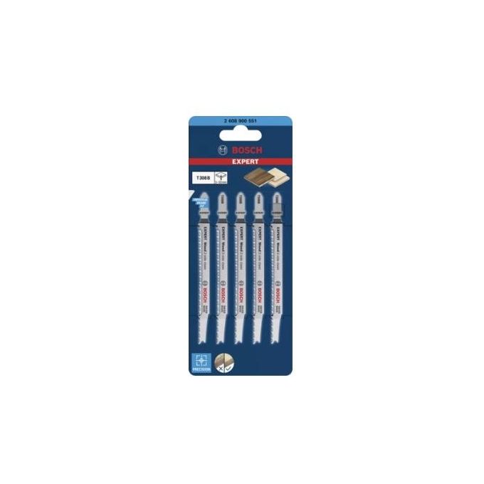 Bosch EXPERT Lame per Seghetto T308B 5Stk Wood 2-Side Clean