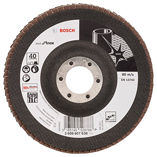 Bosch Fächerschleifscheibe Best For Inox 125 22,23 40 Gewinkelt Glasgewebeteller - 2608607638 Bosch Fächerschleifscheibe Best For Inox 125 22,23 40 Gewinkelt Glasgewebeteller - 2608607638