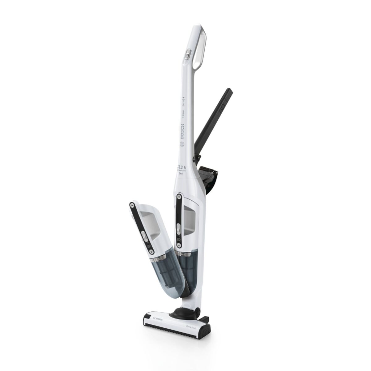Bosch Flexxo 25.2v Serie I 4 - Aspirapolvere A Batteria, Ricaricabile 2in1, Fino A 55 Minuti Di Autonomia Con Tecnologia Agli Ioni Di Litio, Bianco