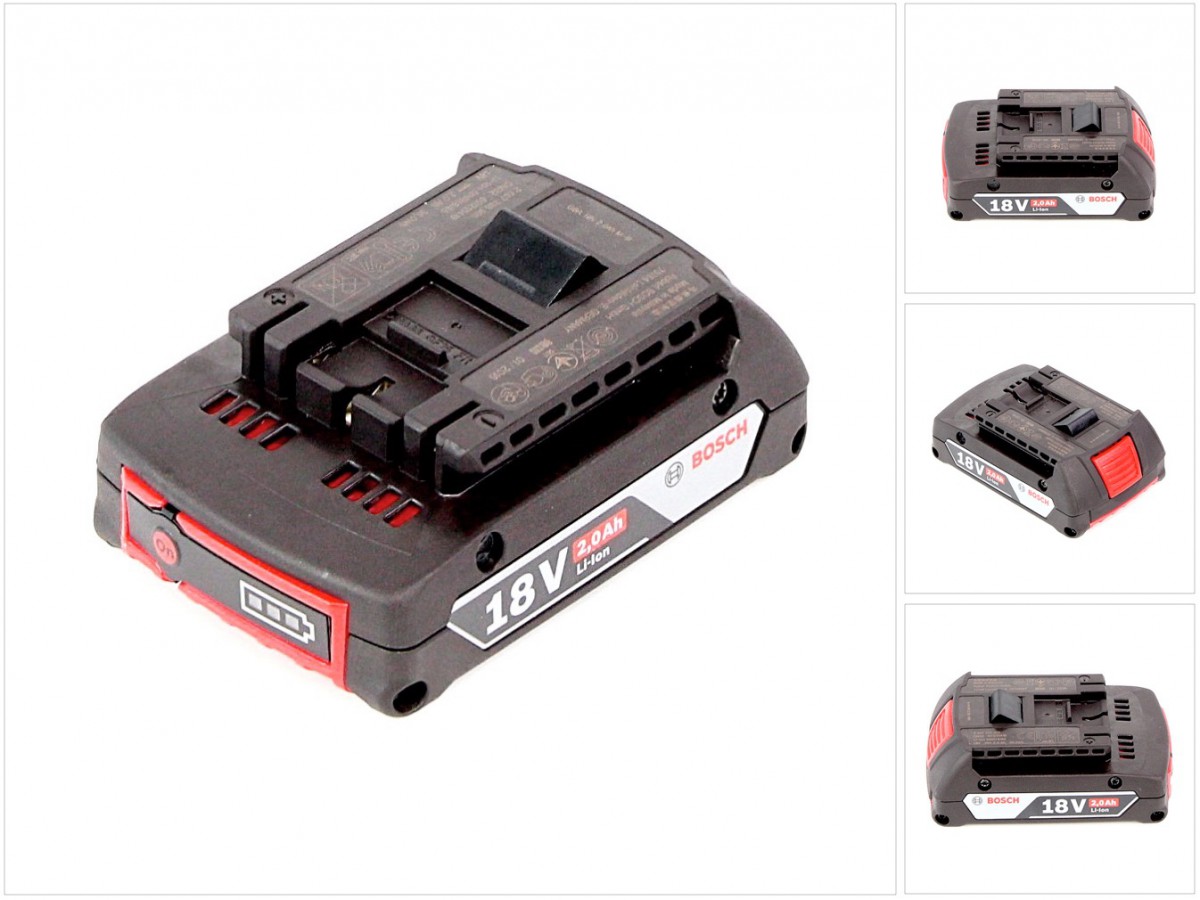 Bosch Gba 18v 2,0 Ah / 2000 Mah Batteria Agli Ioni Di Litio Ad Inserimento (1600z00036)