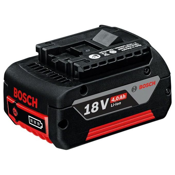 Bosch GBA 18V 4.0 AH M-C Batteria agli Ioni di Litio 18V 4Ah CoolPack per Utensili Bosch Professional colore Nero