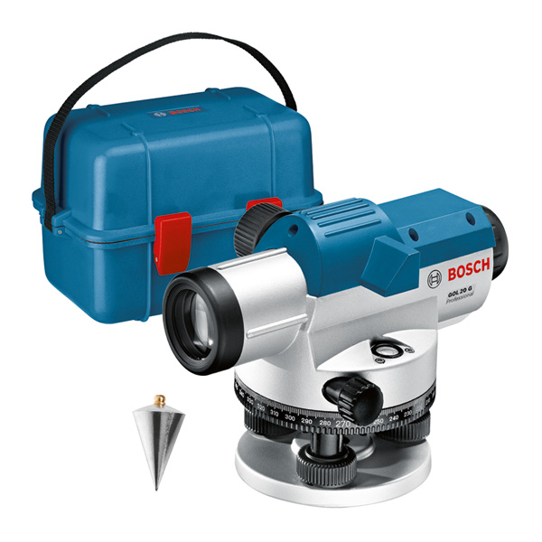 Bosch - Gol 20 G Strumento Di Livellamento Ottico Professionale In Set Con Valigetta Da Artigiano Bosch - Gol 20 G Strumento Di Livellamento Ottico Professionale In Set Con Valigetta Da Artigiano