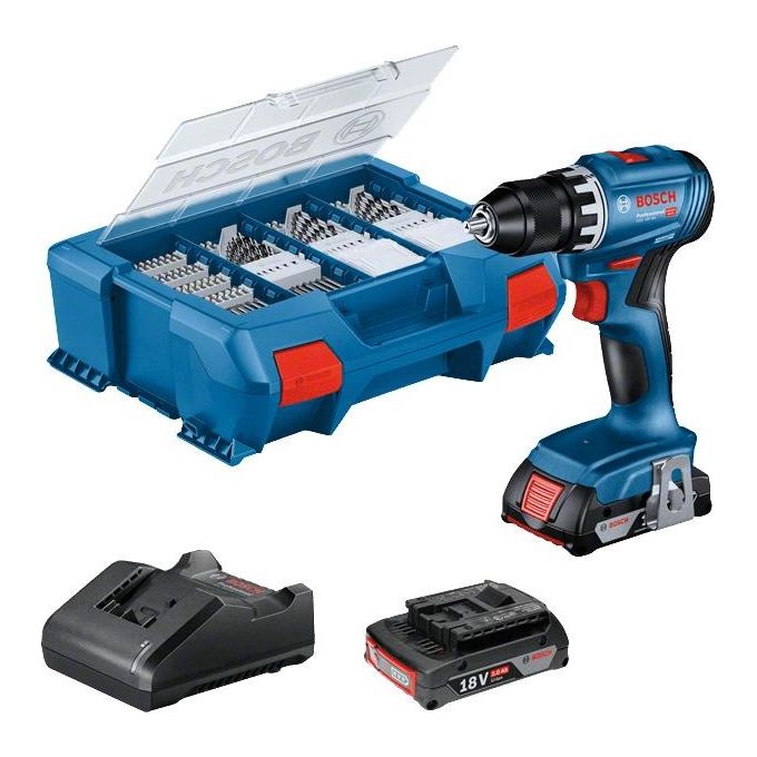 Bosch GSR 18V-45 Professional 500 Giri-min Senza Chiave 900 g Nero-Blu Bosch GSR 18V-45 Professional 500 Giri-min Senza Chiave 900 g Nero-Blu