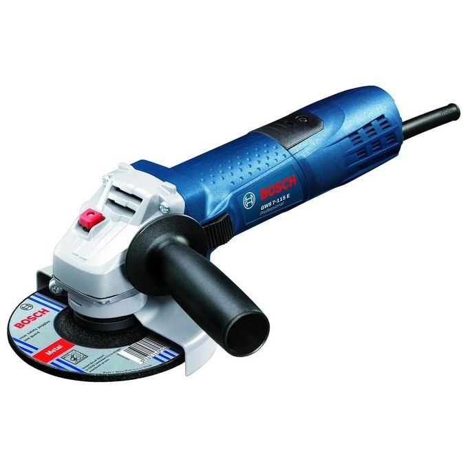 Bosch GWS 7-115 E Professional Smerigliatrice Angolare 720W 11000 rpm disco 115mm 1,9 Kg colore Nero Blu