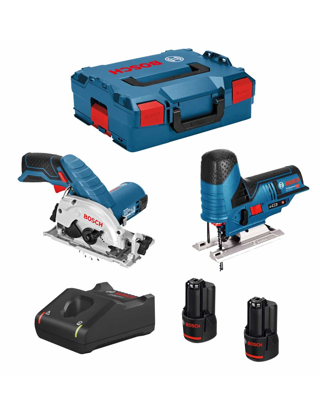Bosch - Kit 12v B12gksgst2bat3a-40 (gks 12v-26 + Gst 12v-70 + 2 X 3,0 Ah + Gal12v-40 + L-boxx 136) Bosch - Kit 12v B12gksgst2bat3a-40 (gks 12v-26 + Gst 12v-70 + 2 X 3,0 Ah + Gal12v-40 + L-boxx 136)