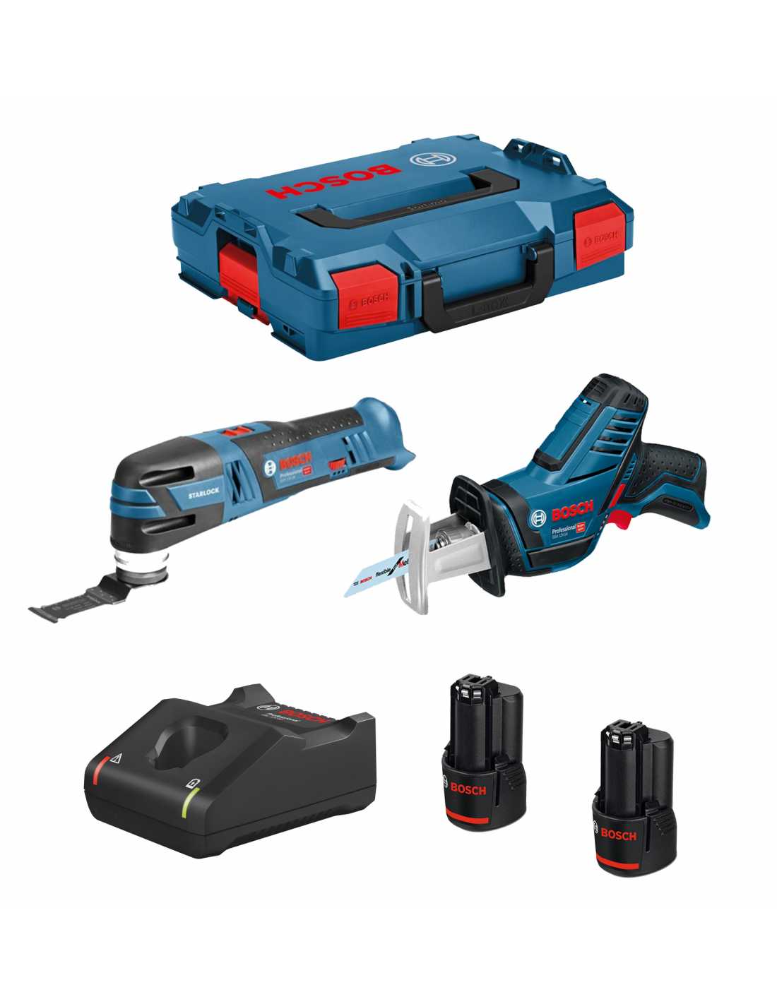 Bosch - Kit 12v B12gsagop2bat3a-40 (gsa 12v-14 + Gop 12v-28 + 2 X 3,0 Ah + Gal12v-40 + L-boxx 102) Bosch - Kit 12v B12gsagop2bat3a-40 (gsa 12v-14 + Gop 12v-28 + 2 X 3,0 Ah + Gal12v-40 + L-boxx 102)