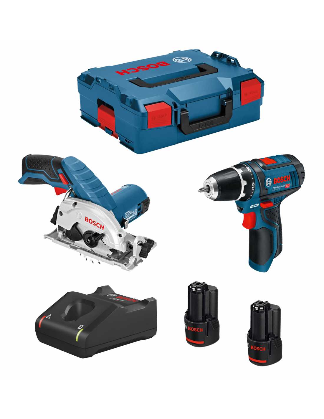 Bosch - Kit 12v B12gsrgks2bat3a-40 (gsr 12v-15 + Gks 12v-26 + 2 X 3,0 Ah + Gal12v-40 + L-boxx 136) Bosch - Kit 12v B12gsrgks2bat3a-40 (gsr 12v-15 + Gks 12v-26 + 2 X 3,0 Ah + Gal12v-40 + L-boxx 136)