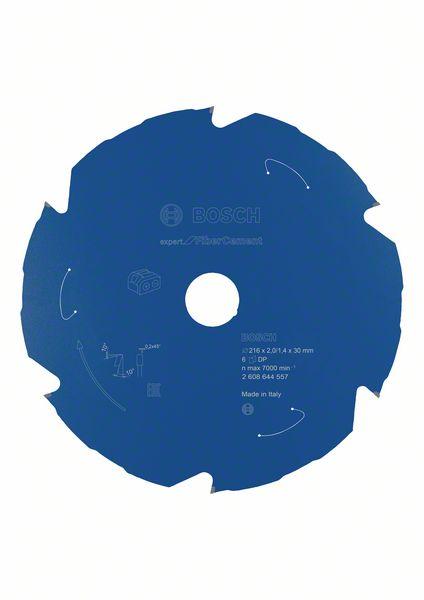 Bosch - Lama Circolare Expert For Fibre Cement Per Seghe A Batteria 216 X 2/1,4 X 30 T6 - 2608644557