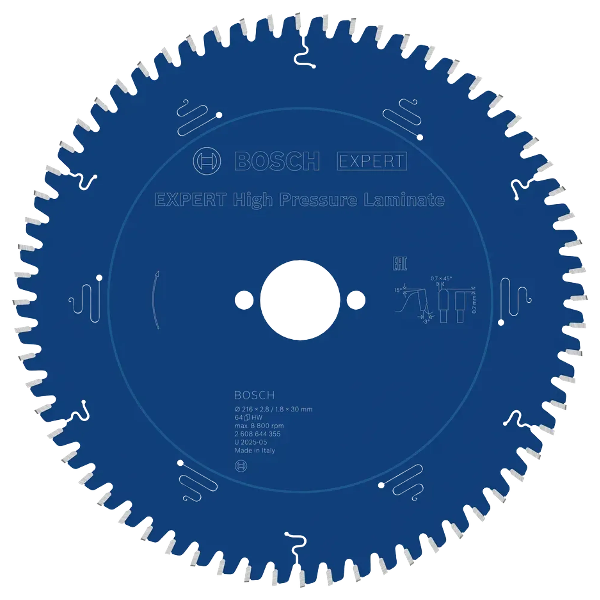 Bosch - Lama Professionale De Sega Circolare Expert Per Laminato Ad Alta Pressione Per Laminato De Alta Pressione, 305 X 30 X 3.2 Mm, Accessorio De Sega Circolare Bosch - Lama Professionale De Sega Circolare Expert Per Laminato Ad Alta Pressione Per Laminato De Alta Pressione, 305 X 30 X 3.2 Mm, Accessorio De Sega Circolare