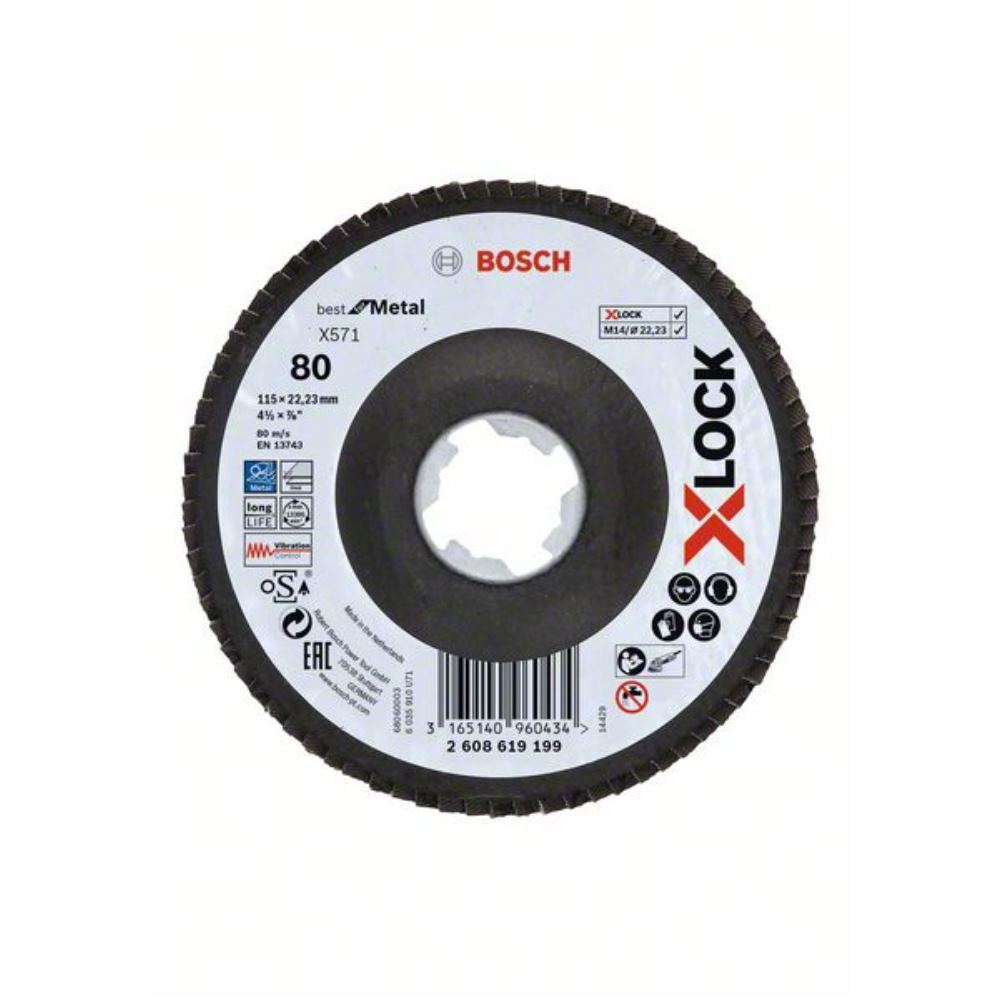 Bosch Pro X571 X-lock Disco Lamellare 115 Mm G80 - 2608621765 Bosch Pro X571 X-lock Disco Lamellare 115 Mm G80 - 2608621765