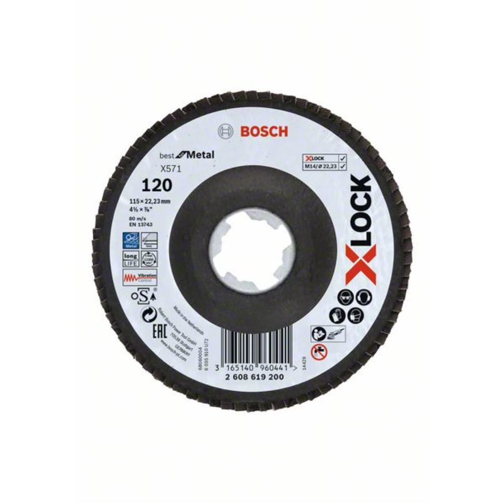 Bosch Pro X571 X-lock Disco Lamellare 115mm G120 - 2608621766