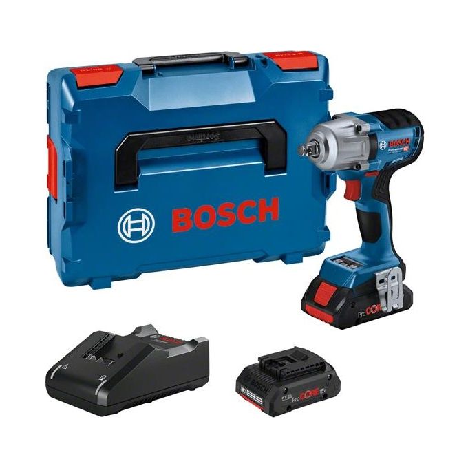 Bosch PROFESSIONAL 06019K4002 GDS 18V-450 HC Avvitatore a Percussione 450 Nm 800 Nm 2 Batterie 18V 4.0Ah Bluetooth L-BOXX colore Nero Blu Bosch PROFESSIONAL 06019K4002 GDS 18V-450 HC Avvitatore a Percussione 450 Nm 800 Nm 2 Batterie 18V 4.0Ah Bluetooth L-BOXX colore Nero Blu