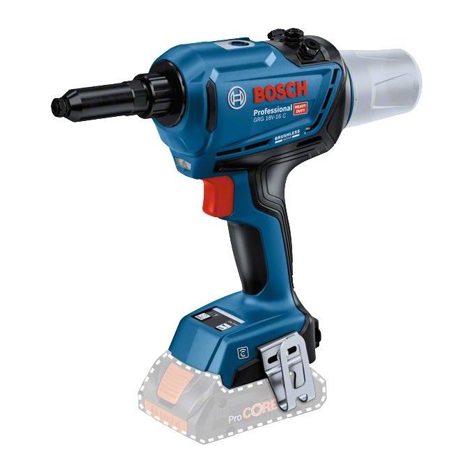 Bosch PROFESSIONAL 06019K5002 GRG 18V-16 C Rivettatrice a batteria Forza di trazione 16000 N Corsa 25 mm Bluetooth integrato Motore Brushless Alimentazione 18 V Senza batteria e caricabatteria In L-BOXX 136 colore Nero Bosch PROFESSIONAL 06019K5002 GRG 18V-16 C Rivettatrice a batteria Forza di trazione 16000 N Corsa 25 mm Bluetooth integrato Motore Brushless Alimentazione 18 V Senza batteria e caricabatteria In L-BOXX 136 colore Nero
